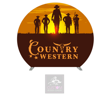 Country Half Circle Backdrop Cover (DOUBLE SIDED)