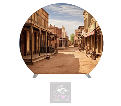 Western Half Circle Backdrop Cover