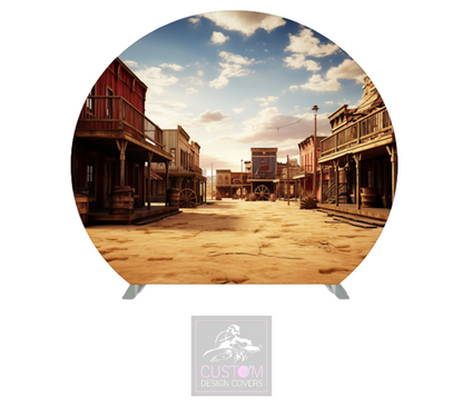 Western Half Circle Backdrop Cover