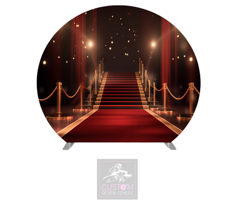 Red Carpet Half Circle Backdrop Cover (DOUBLE SIDED)
