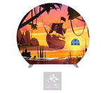 Pirate Ship Half Circle Backdrop Cover (DOUBLE SIDED)