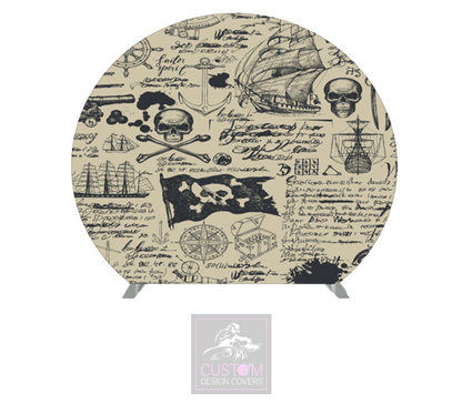 Pirate’s Note Half Circle Pillowcase Backdrop Cover (DOUBLE SIDED)