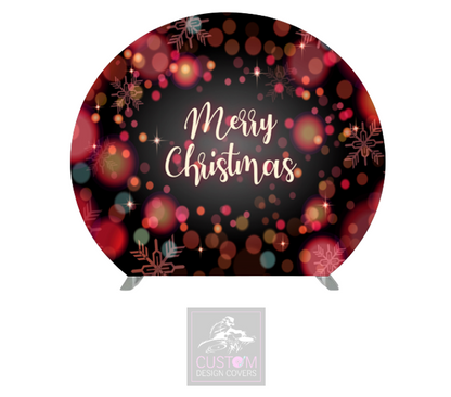 Merry Christmas Half Circle Backdrop Cover