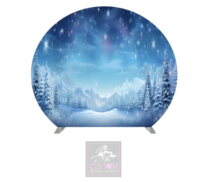 Christmas Trees Half Circle Pillowcase Backdrop Cover