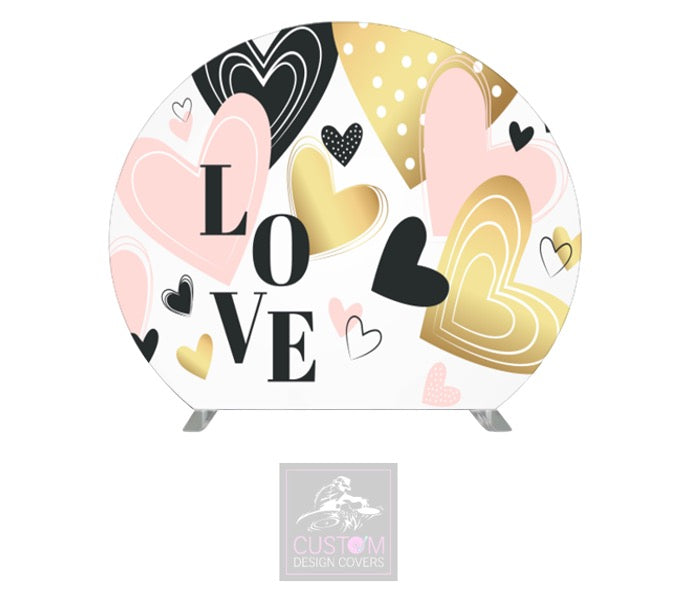 Love Half Circle Pillowcase Backdrop Cover