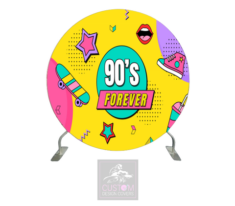 90’s Forever Full Circle Backdrop Cover (DOUBLE SIDED)