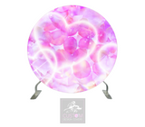 Pink Hearts Full Circle Backdrop Cover