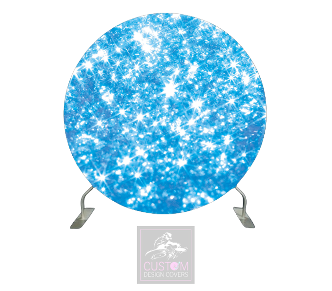 Blue Sparkle Full Circle Backdrop Cover