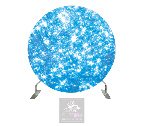 Blue Sparkle Full Circle Backdrop Cover (DOUBLE SIDED)