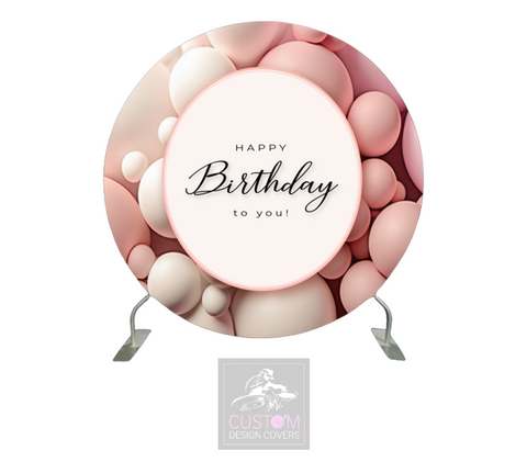 Happy Birthday Full Circle Backdrop Cover (DOUBLE SIDED)