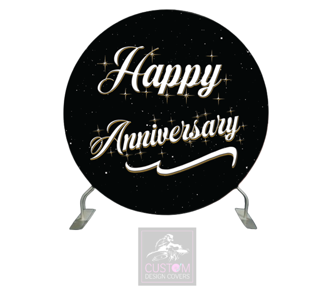 Happy Anniversary Full Circle Backdrop Cover (DOUBLE SIDED)