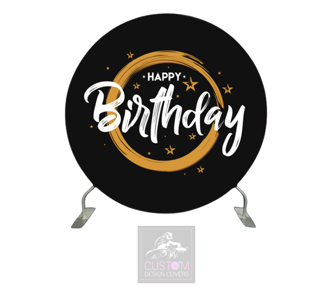 Happy Birthday Full Circle Backdrop Cover