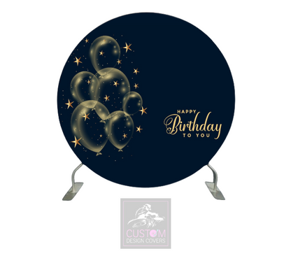 Happy Birthday Full Circle Pillowcase Backdrop Cover