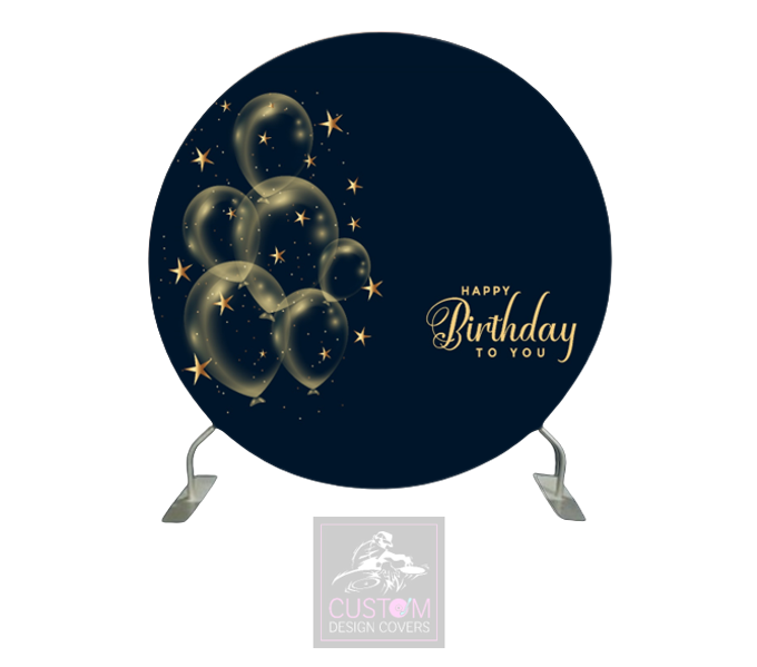 Happy Birthday Full Circle Backdrop Cover