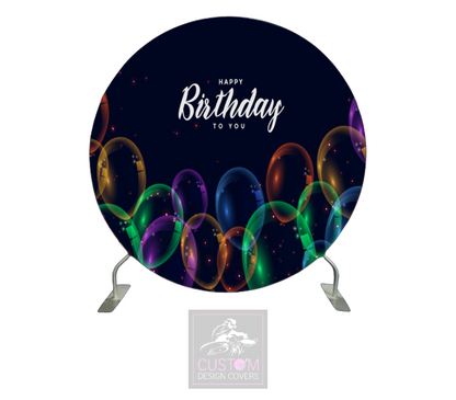 Happy Birthday Full Circle Pillowcase Backdrop Cover