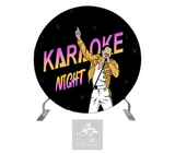 Karaoke Night Full Circle Backdrop Cover