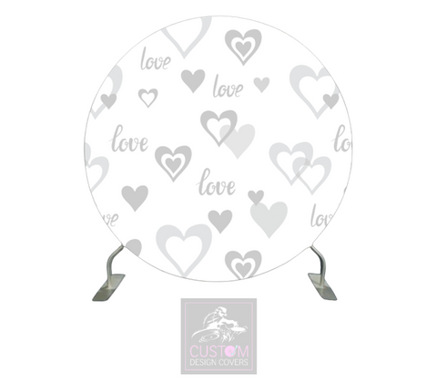 Love & Hearts Full Circle Backdrop Cover