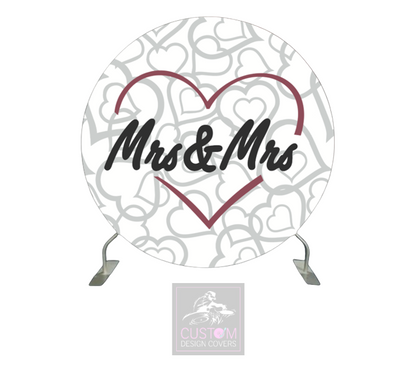 Mr & Mrs Full Circle Pillowcase Backdrop Cover