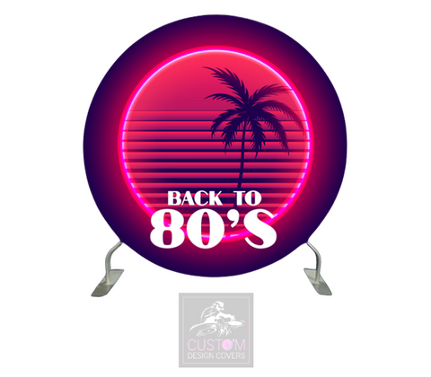 Back To 80’s Full Circle Backdrop Cover (DOUBLE SIDED)