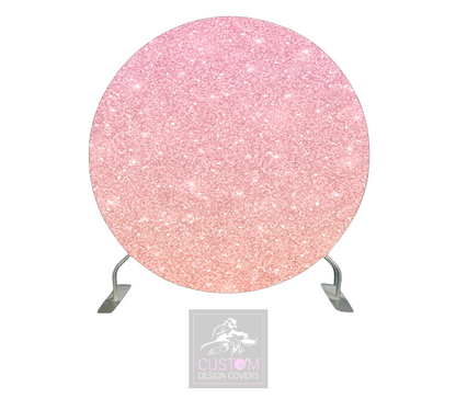 Pink Glitter Full Circle Backdrop Cover