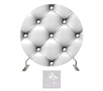 White Chesterfield Full Circle Backdrop Cover