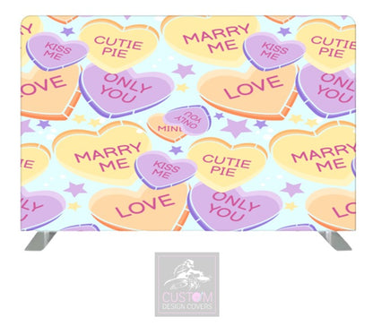 Love Hearts Lycra Pillowcase Backdrop Cover