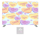 Love Hearts Lycra Pillowcase Backdrop Cover (DOUBLE SIDED)