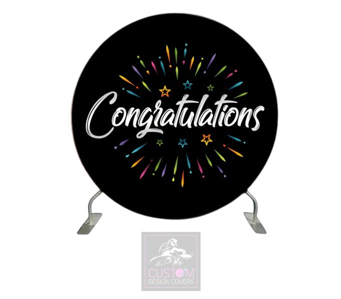 Congratulations Full Circle Backdrop Cover (DOUBLE SIDED)