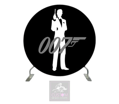 007 Black Full Circle Pillowcase Backdrop Cover