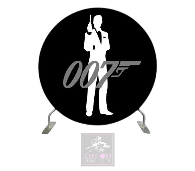 007 Black Full Circle Pillowcase Backdrop Cover (DOUBLE SIDED)