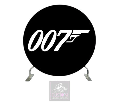 007 Black Full Circle Pillowcase Backdrop Cover