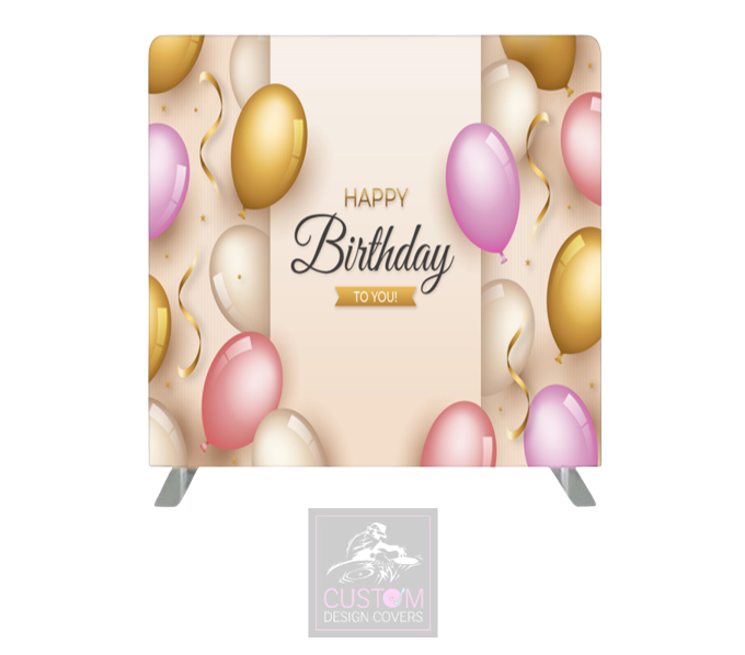 Happy Birthday Lycra Pillowcase Backdrop Cover