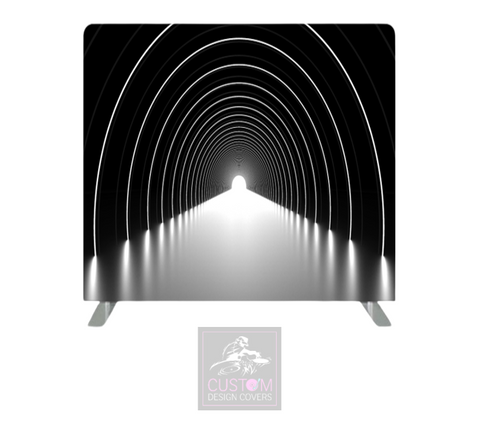 Black & White Tunnel Lycra Backdrop Cover (DOUBLE SIDED)