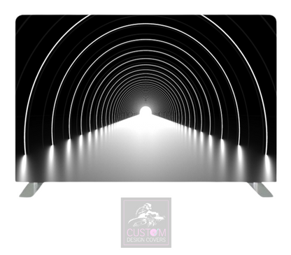 Black & White Tunnel Lycra Pillowcase Backdrop Cover (DOUBLE SIDED)