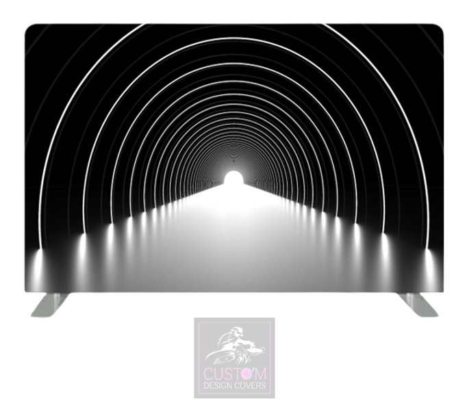 Black & White Tunnel Lycra Pillowcase Backdrop Cover (DOUBLE SIDED)