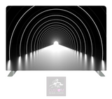 Black & White Tunnel Lycra Pillowcase Backdrop Cover (DOUBLE SIDED)