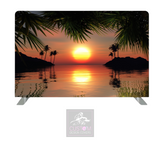 Palm Tree Sunset Lycra Pillowcase Backdrop Cover (DOUBLE SIDED)