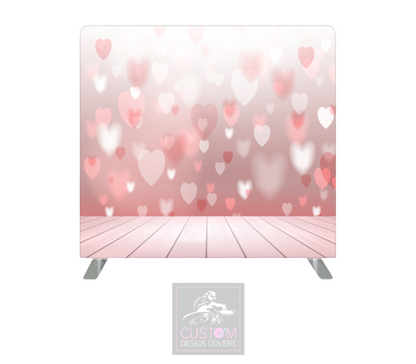 Hearts Lycra Pillowcase Backdrop Cover