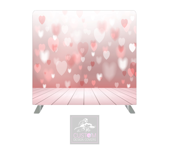 Hearts Lycra Pillowcase Backdrop Cover