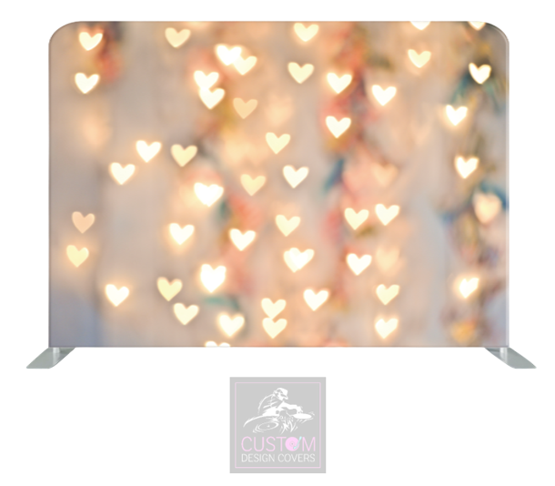 Hearts Lycra Pillowcase Backdrop Cover