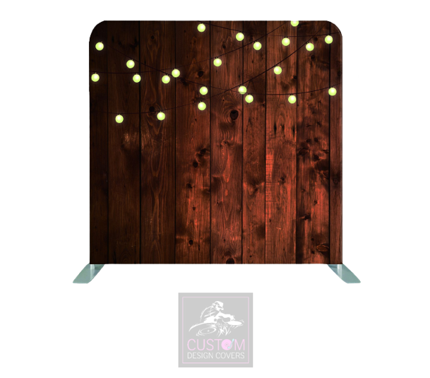 Rustic Festoon Lights Pillowcase Backdrop Cover