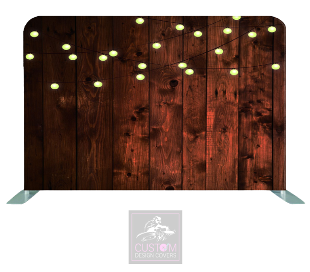 Rustic Festoon Lights Pillowcase Backdrop Cover