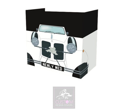 White Bentley Newly Wed Booth Cover Combi