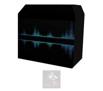 Blue EQ Bars Lycra DJ Booth Cover