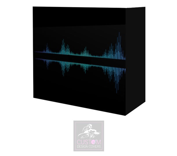 Blue EQ Bars Lycra DJ Booth Cover