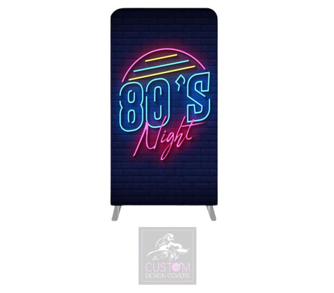 80’s Night Themed Lycra Banner Cover - DOUBLE SIDED