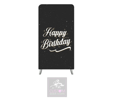Happy Birthday Lycra Display Banner Cover - DOUBLE SIDED