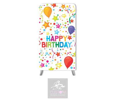 Happy Birthday Lycra Display Banner Cover - DOUBLE SIDED