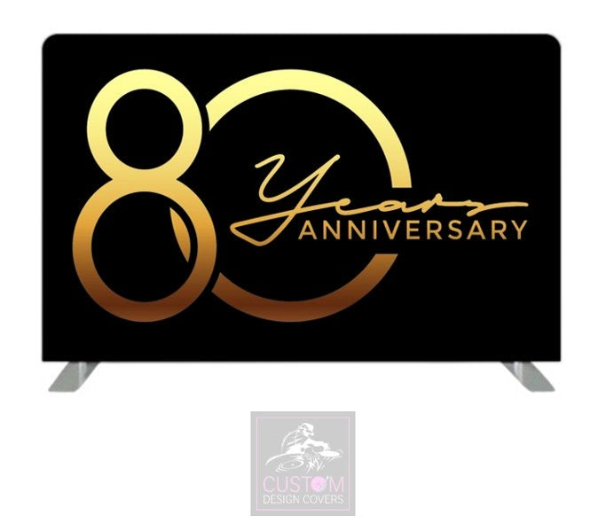 80th Anniversary Themed Lycra Backdrop Cover (DOUBLE SIDED)