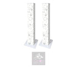 White Hearts & Vines Podium Covers (PAIR)